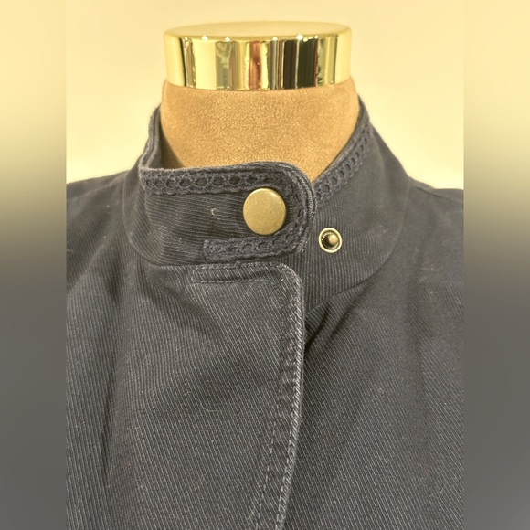 Tommy Hilfiger Blue Jean Military Jacket Brass 6 Buttons Sz XL/XG Extra Large. - Picture 6 of 16